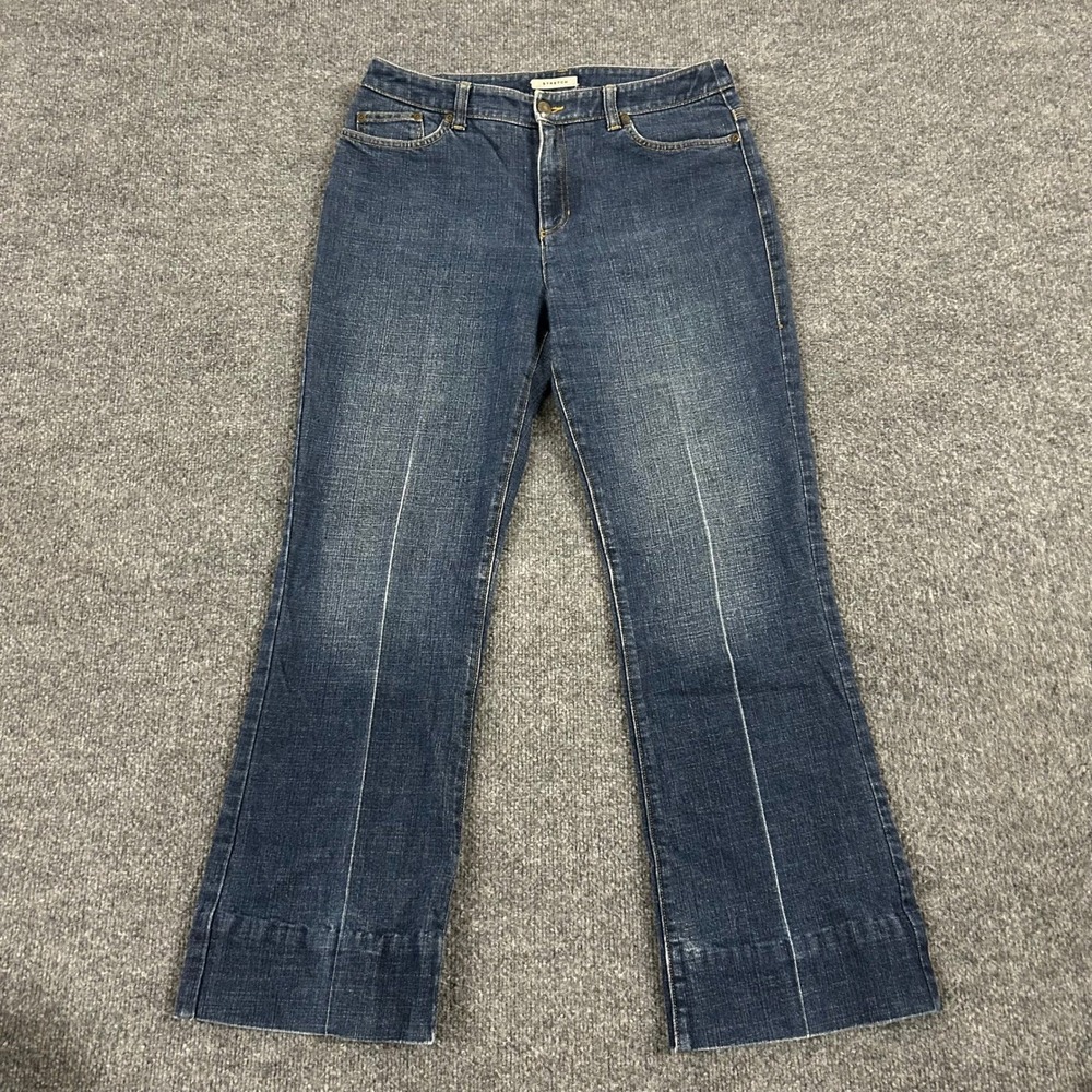 Jones New York Sport Jeans Womens Size 8 Blue Stretch Flare Leg Dark Wash Denim
